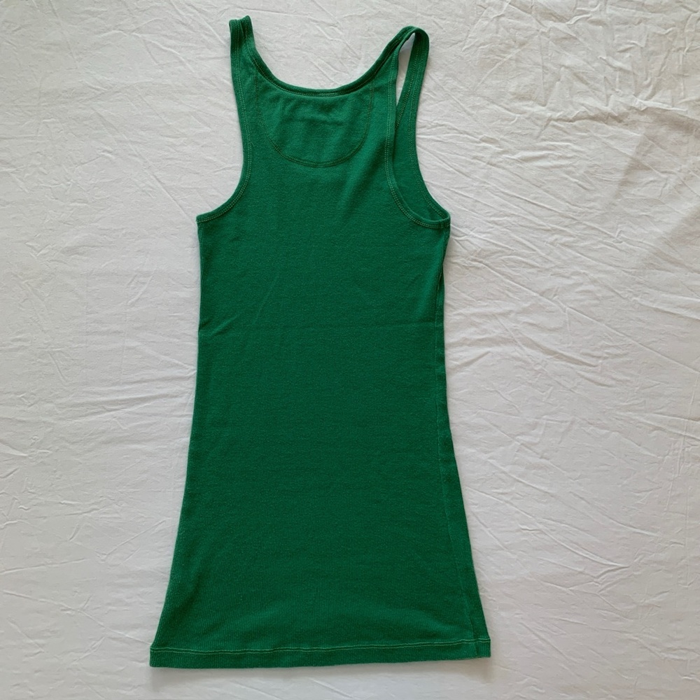 Abercrombie Ribbed Green Tank Top Juniors - Picture 4 of 15